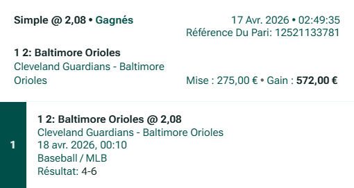 Ticket gagnant 1